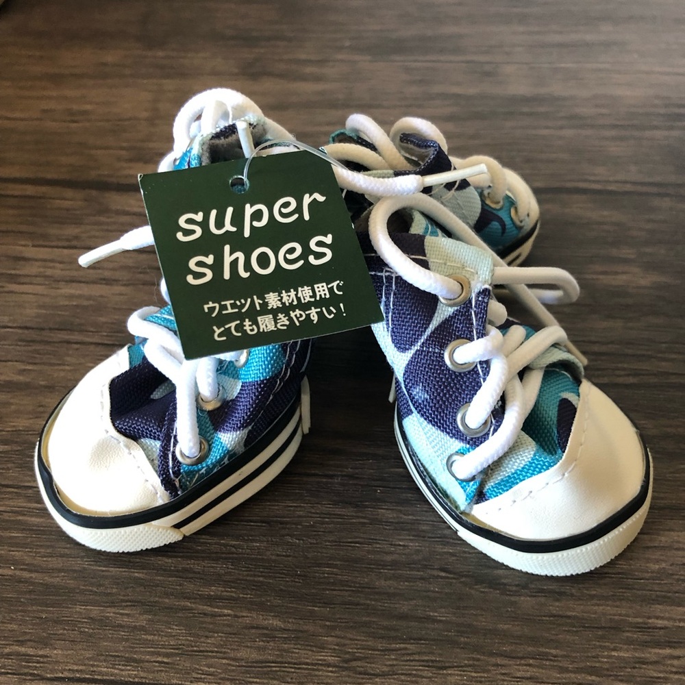 New Dog Shoes Camo Athletic Camouflage Sneakers Boots Blue Japan Kawaii Medium